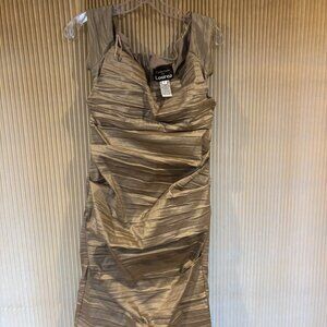 Collections by Lourea, S8 gold fitted dress